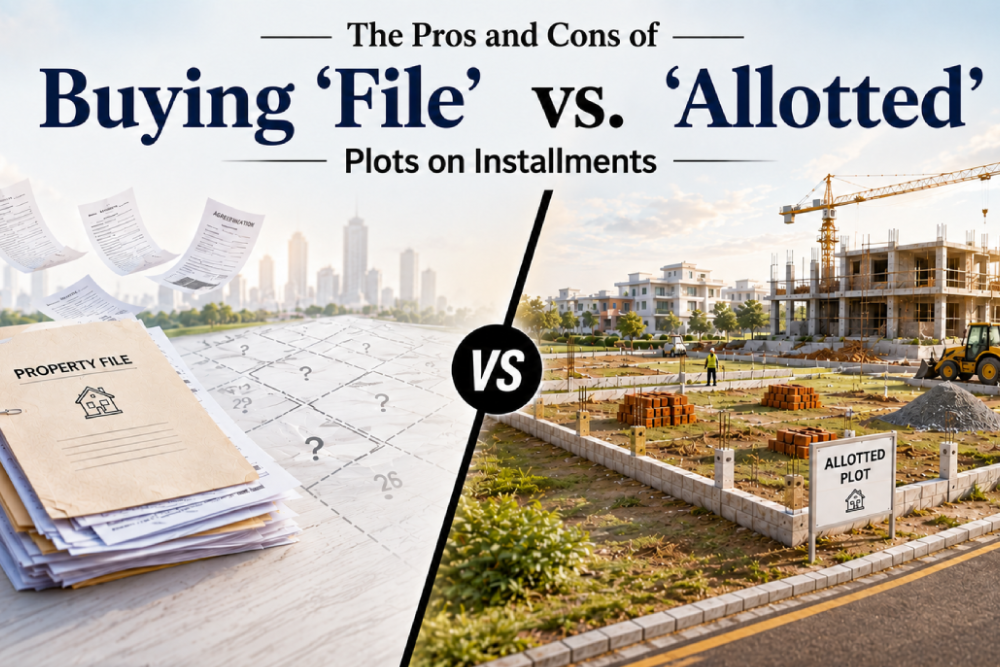 The Pros and Cons of Buying 'File' vs. 'Allotted' Plots on Installments 4 The Pros and Cons of Buying 'File' vs. 'Allotted' Plots on Installments