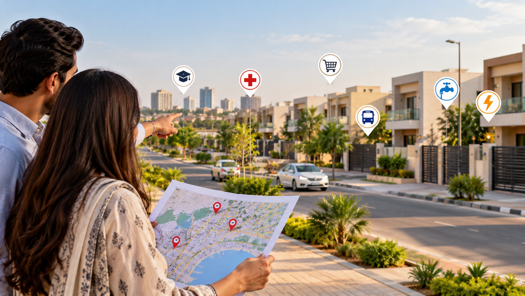 Affordable Villas in Karachi: Own Your Dream Home with Easy Financing 4 Mapping Modern Neighborhood Amenities